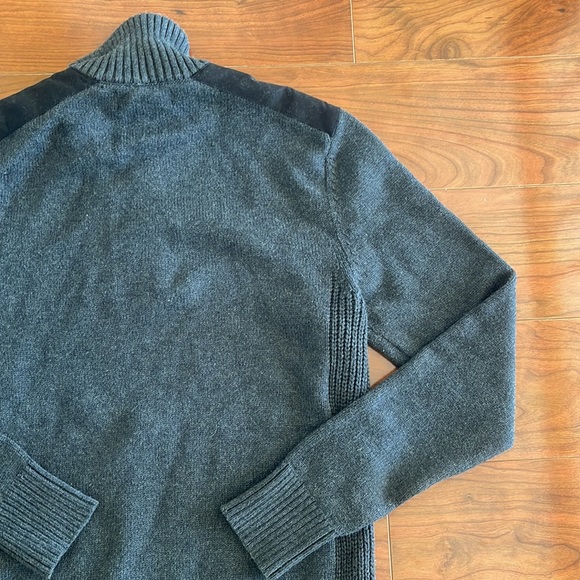 Calvin Klein Dark Gray Quarter Zip Knit Sweater - Picture 9 of 12